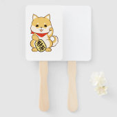 柴犬ラッキーキャットポーズ ハンドファン (正面&裏面)