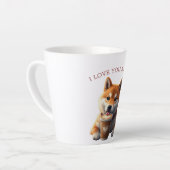 柴犬ラテ カフェラテマグ (左アングル)