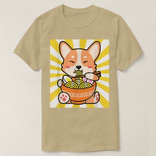 柴犬ラーメンかわいいかわいい10代のプレゼント1532 Tシャツ (デザイン正面)