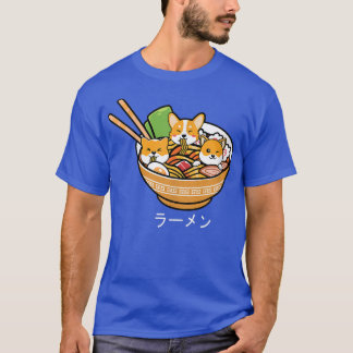 柴犬ラーメンアニメかわいいねこ10代のギフト Tシャツ