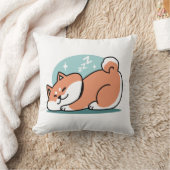 柴犬リラックスアート：芝が低い クッション (ブランケット)