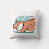 柴犬リラックスアート：芝が低い クッション (裏面)