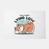 柴犬リラックスアート:芝が低い ドアマット (正面)