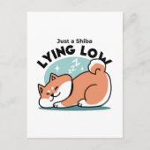 柴犬リラックスアート:芝が低い ポストカード (正面)