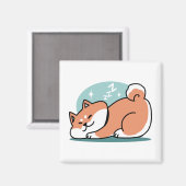 柴犬リラックスアート：芝が低い マグネット (正面/裏面)