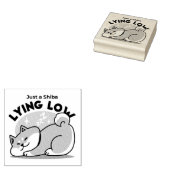 柴犬リラックスアート：芝が低い ラバースタンプ (押印)