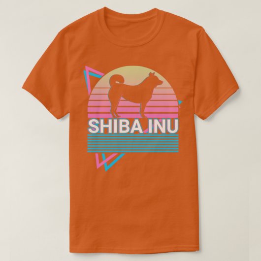 柴犬レトロ贈与 Tシャツ (デザイン正面)