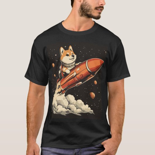 柴犬ロケット Tシャツ (正面)