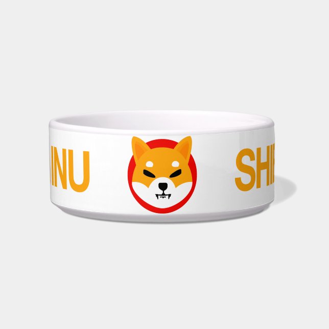 柴犬ロゴペットボウル ボウル (正面)