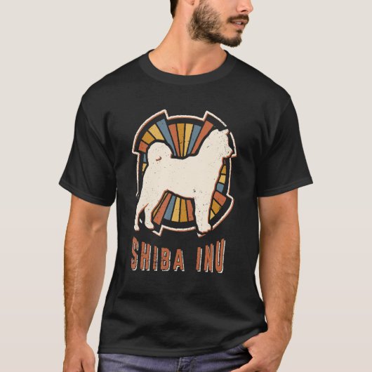 柴犬ヴィンテージ クラシック レトロ 犬 愛 Tシャツ (正面)