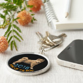 柴犬中国のドッグイヤー誕生日LRMK キーホルダー (側面)