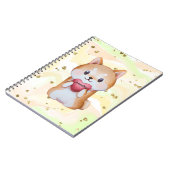 柴犬保持ハート ノートブック (左側)