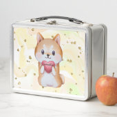 柴犬保持ハート メタルランチボックス (インサイチュ)