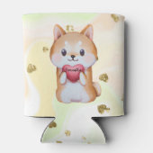 柴犬保持ハート 缶クーラー (裏面)