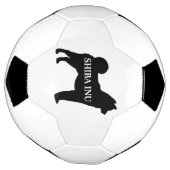 柴犬名サイロ黒 サッカーボール (回転)