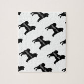 柴犬名サイロ黒 ジグソーパズル (縦)