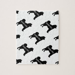 柴犬名サイロ黒 ジグソーパズル