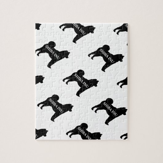 柴犬名サイロ黒 ジグソーパズル (縦)