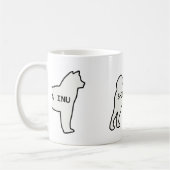柴犬名シルエットクリーム コーヒーマグカップ (左)
