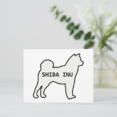柴犬名シルエットクリーム ポストカード (スタンド正面)
