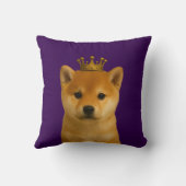 柴犬子犬金ゴールド王冠かわいい クッション (裏面)