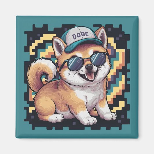 柴犬子犬 マグネット (正面)