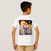 柴犬宇宙飛行士Bitcoin Tシャツ (裏面フル)