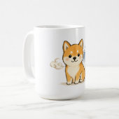 柴犬富士日本画風の犬 コーヒーマグカップ (正面左)