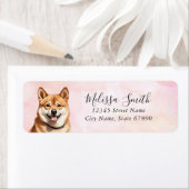 柴犬差出人住所ラベル ラベル (インサイチュ)