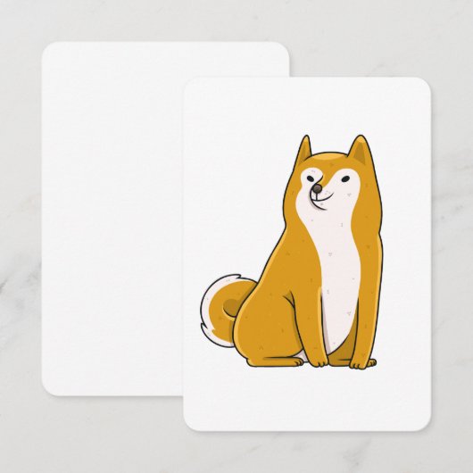 柴犬座り漫画 招待状 (正面/裏面)