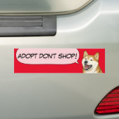 柴犬愛は避難所犬を採用します! ステッカー (車上)