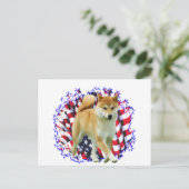 柴犬愛国者 ポストカード (スタンド正面)