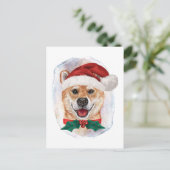 柴犬愛好家のためのクリスマスギフト シーズンポストカード (スタンド正面)