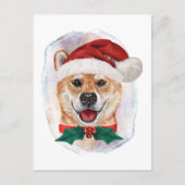 柴犬愛好家のためのクリスマスギフト シーズンポストカード (正面)