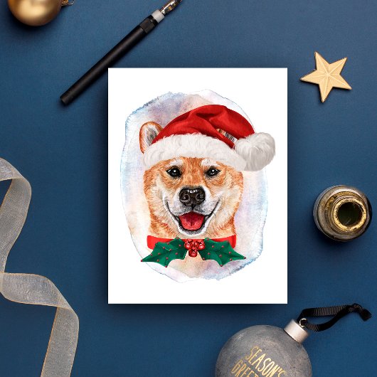 柴犬愛好家のためのクリスマスギフト シーズンポストカード