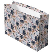 柴犬手描き漫画の頭 ラージペーパーバッグ (裏面アングル)