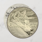 柴犬招待状パーソナライズされた柴犬カード 招待状 (正面/裏面)