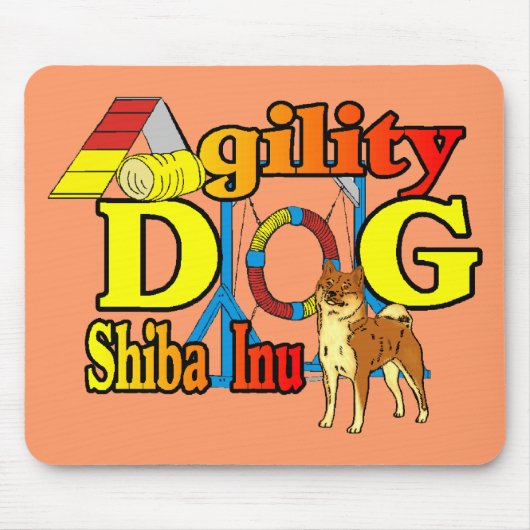 柴犬敏捷性 マウスパッド (正面)