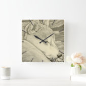 柴犬時計ギフトデコ柴犬礼物壁時計 スクエア壁時計 (ホーム)