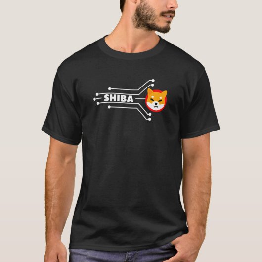 柴犬暗号通貨ミーム Tシャツ (正面)