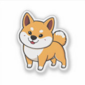 柴犬漫画 シール (正面)