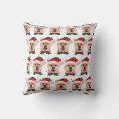 柴犬犬がクリスマススターを育てる クッション (裏面)