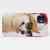 柴犬犬のサンタクロース赤帽子 Case-Mate iPhoneケース (裏面(横))