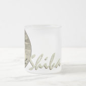 柴犬犬のビールのジョッキのコーヒーCupShiba Inuガラス フロストグラスマグカップ (中央)