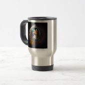 柴犬犬のロッケシップの月へ トラベルマグ (正面左)