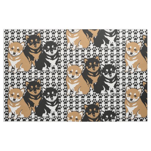 柴犬犬の品種 ファブリック (ファットクウォーター)