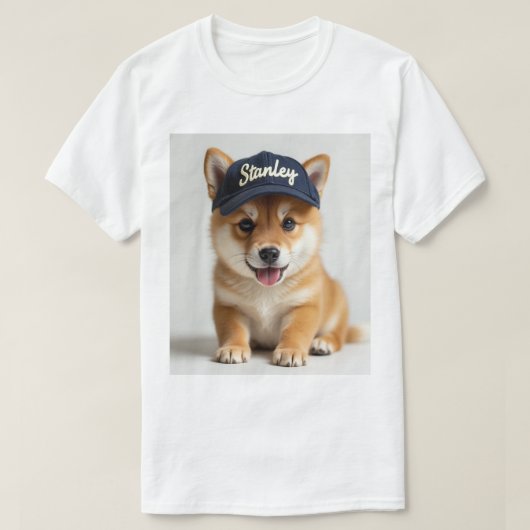 柴犬犬のTシャツ Tシャツ (デザイン正面)