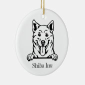 柴犬犬オーナメント セラミックオーナメント (右)