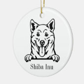 柴犬犬オーナメント セラミックオーナメント (左)