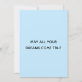 柴犬犬 |ブルー&オレンジ誕生日フラット カード (裏面)